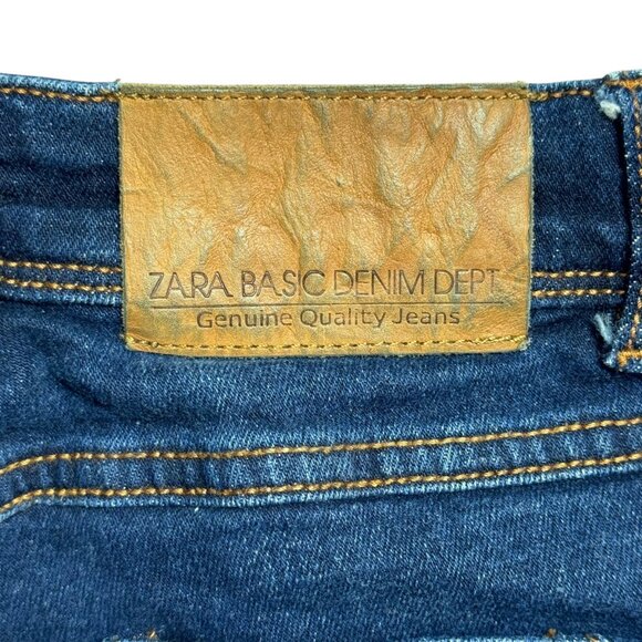 Zara Basic Denim High Rise Z1975 Womens Jeans Size 2 Genuine Quality - Picture 5 of 6